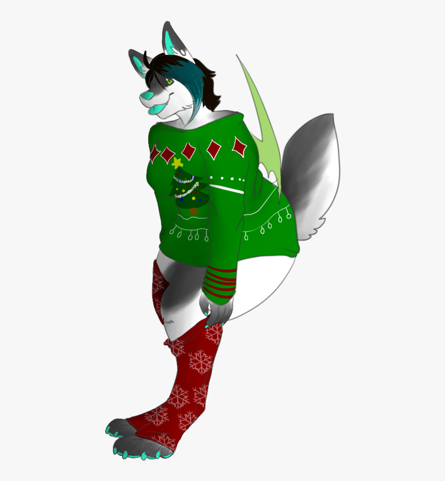 Ugly Sweater Cute Pup - Cartoon, Transparent Clipart