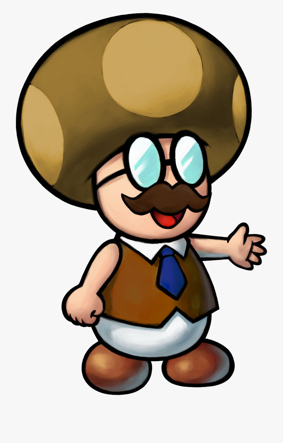 Museum Curator - Mario Partners In Time Characters, Transparent Clipart