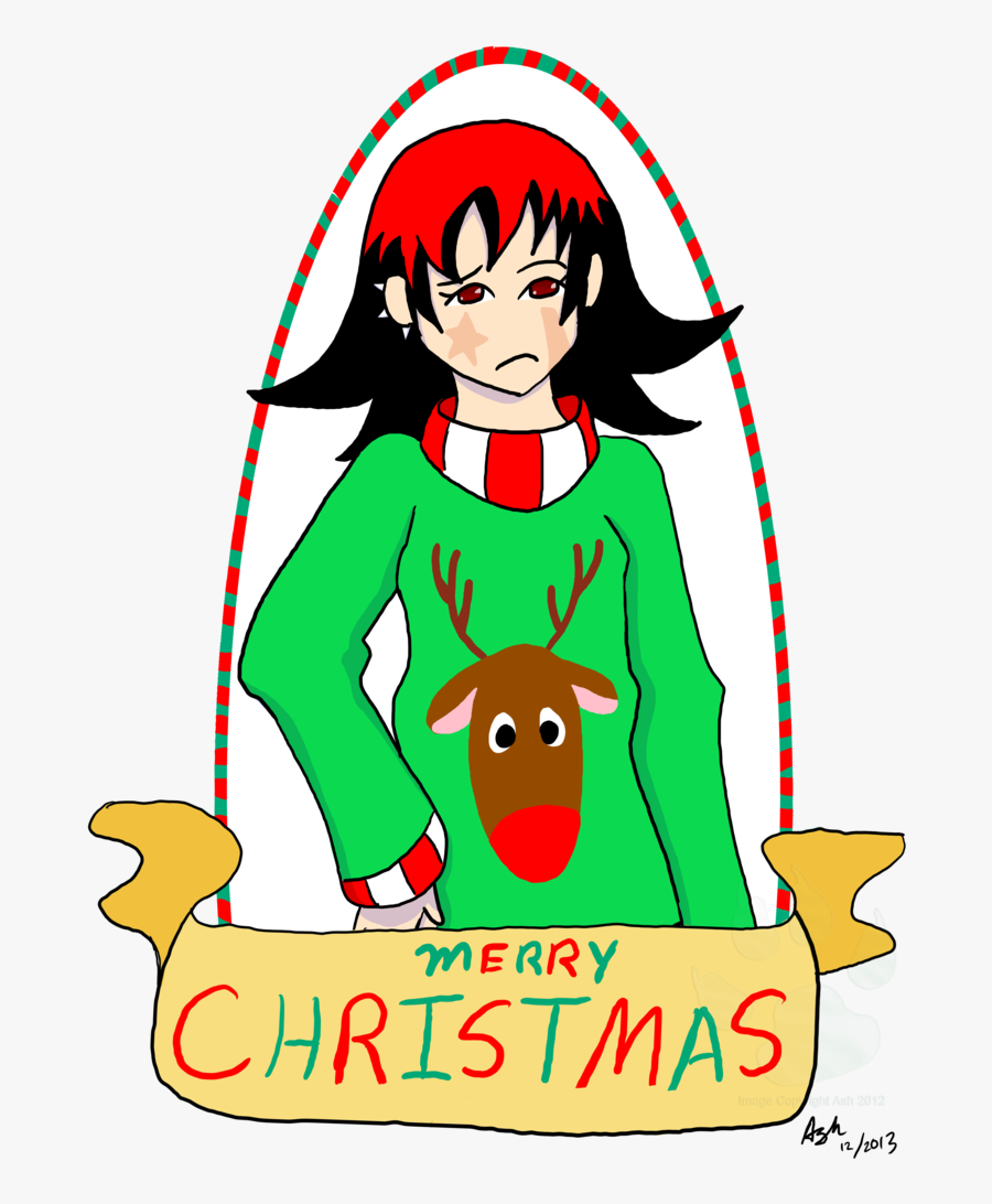An Ugly Christmas Sweater For Molly By Redvioletpanda - Cartoon, Transparent Clipart