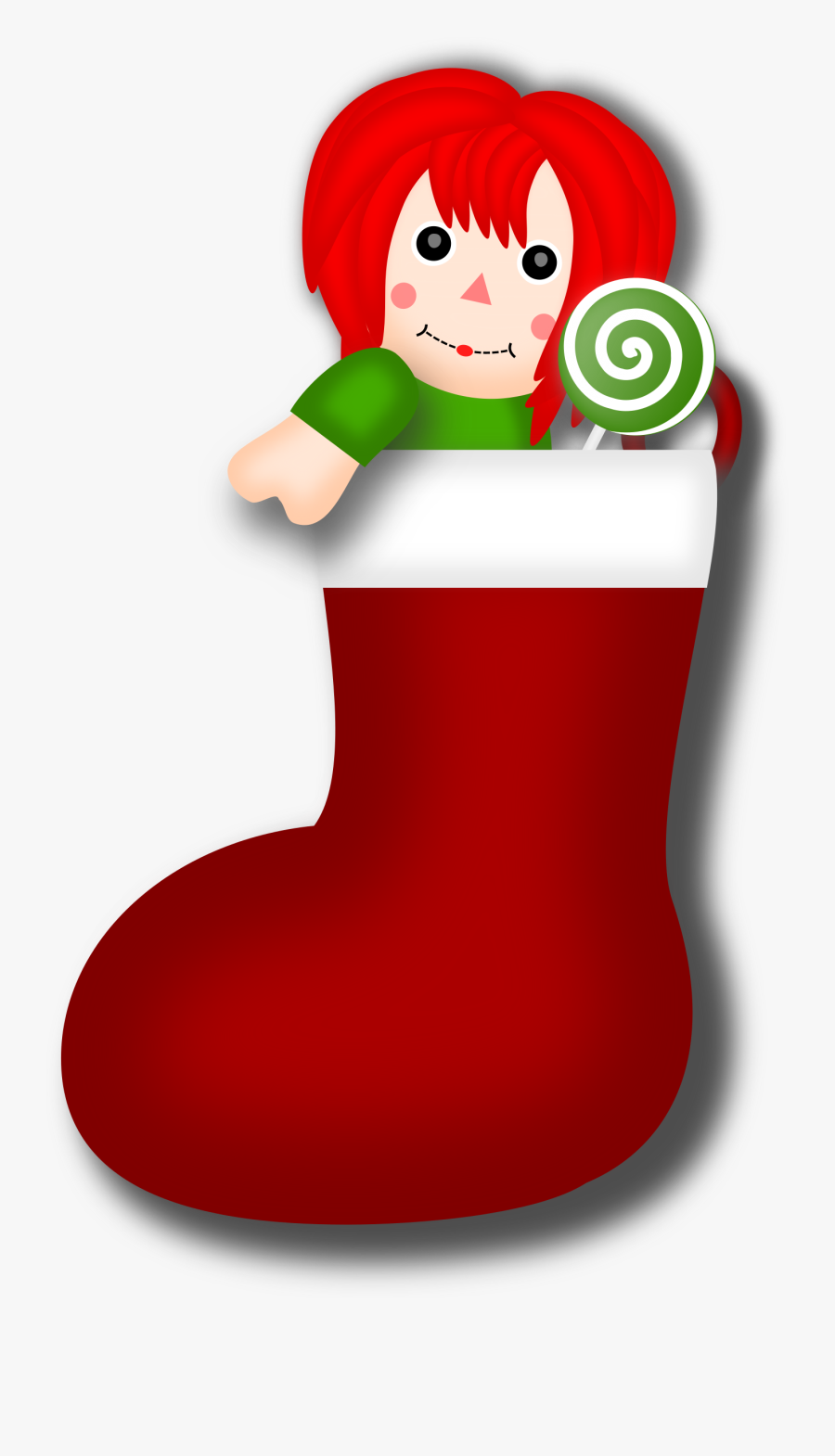 Clipart - Transparent Gold Xmas Stockings, Transparent Clipart