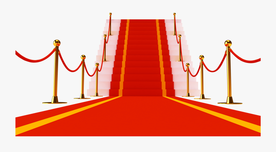Red Carpet Stair Vector, Transparent Clipart