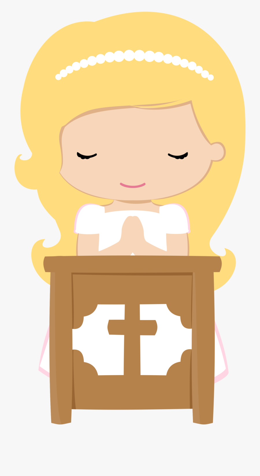 Girls In Their First Communion Clip Art - Niña Primera Comunion Png, Transparent Clipart