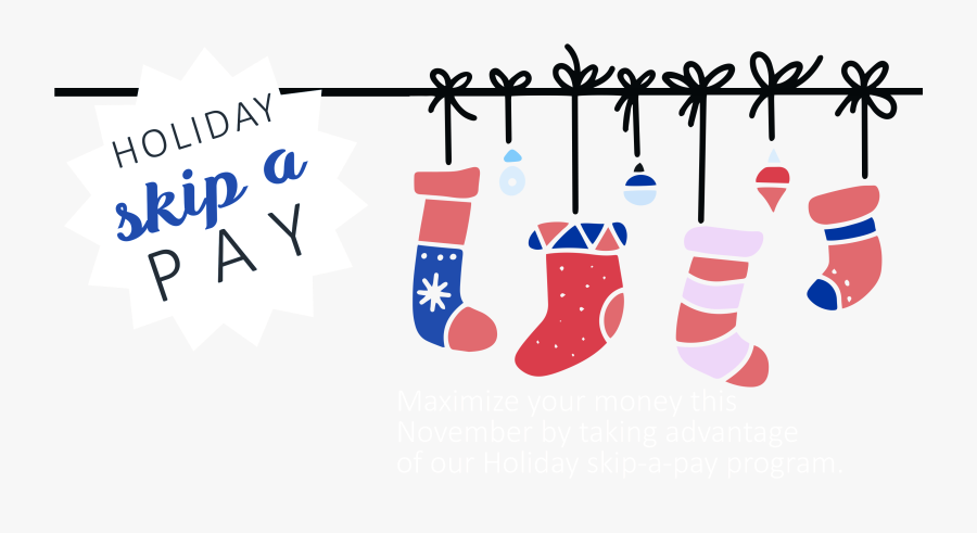 Holiday Skip A Pay Banner, Transparent Clipart