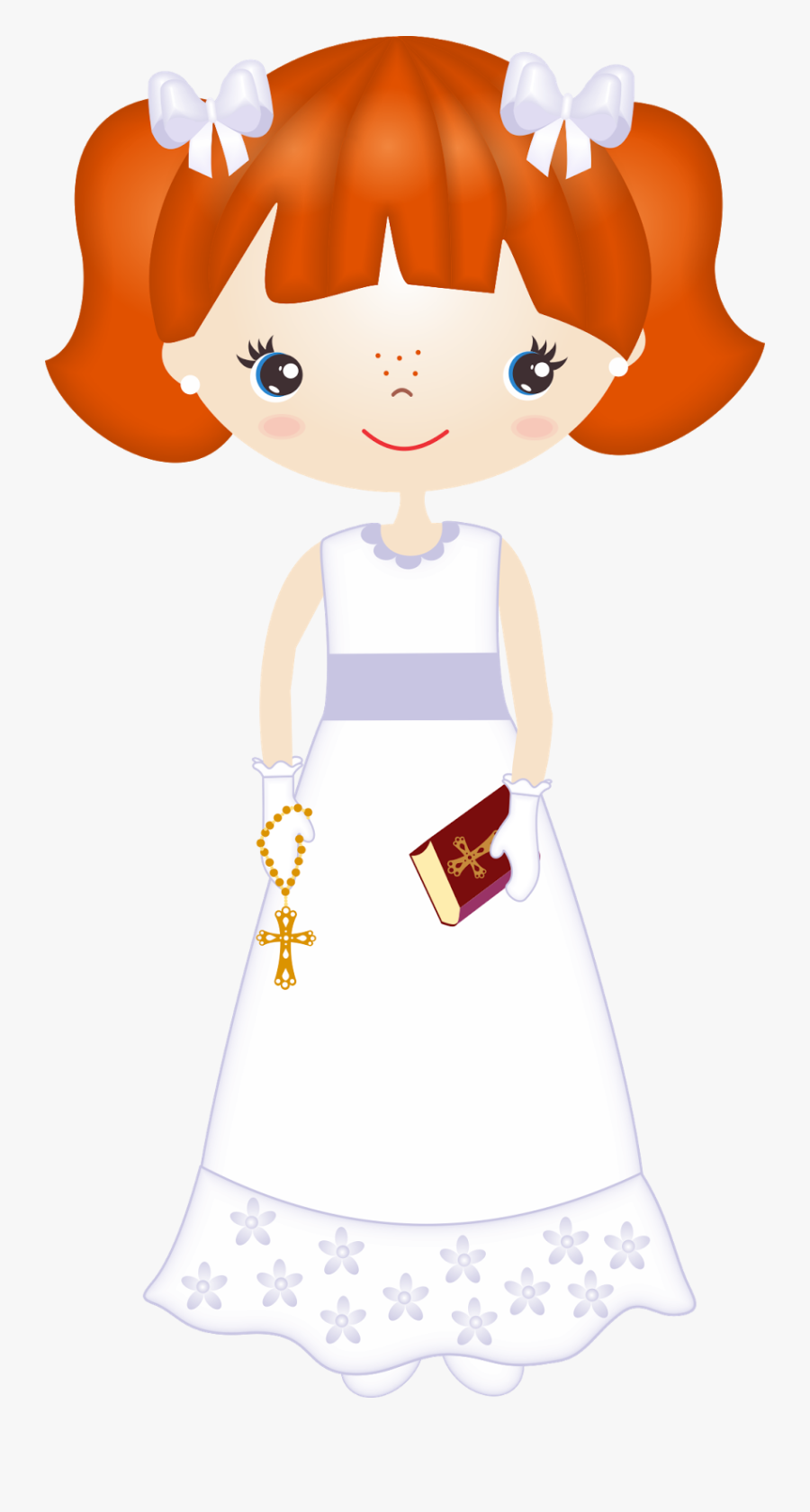 First Communion Girls Firstmunion Clip Art Oh My - Nenas Primera Comunion Png, Transparent Clipart