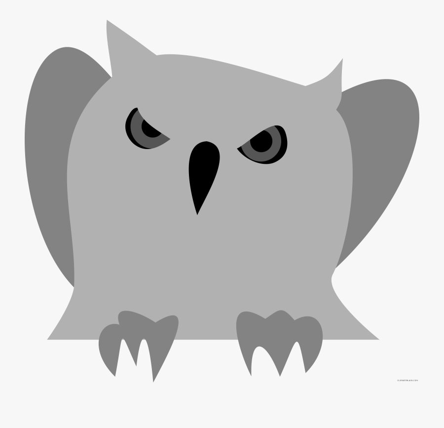 Owl High Quality Animal Free Black White Clipart Images - Owl Angry Cartoon, Transparent Clipart