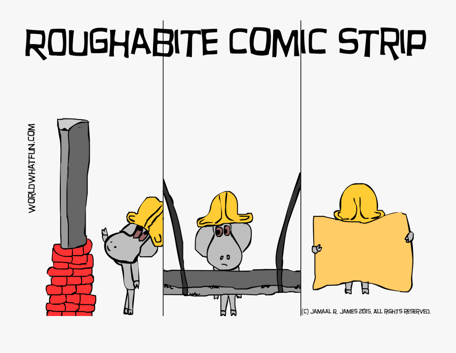 Roughabite Comic Strip Created By Cartoonist Jamaal - Cartoon, Transparent Clipart