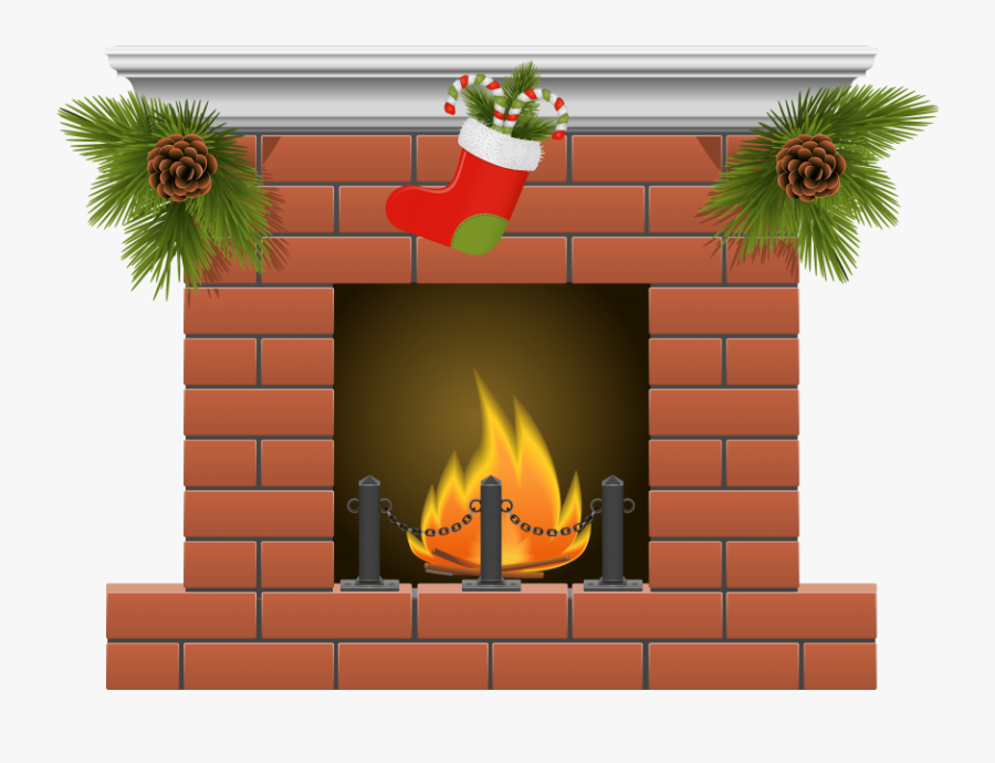 Transparent Christmas Stockings Png - Christmas Fireplace Clipart, Transparent Clipart