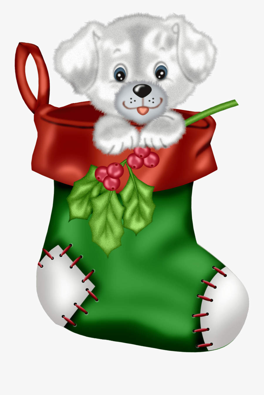 Christmas Puppy Clipart At Getdrawings - Christmas Clip Art Stockings, Transparent Clipart