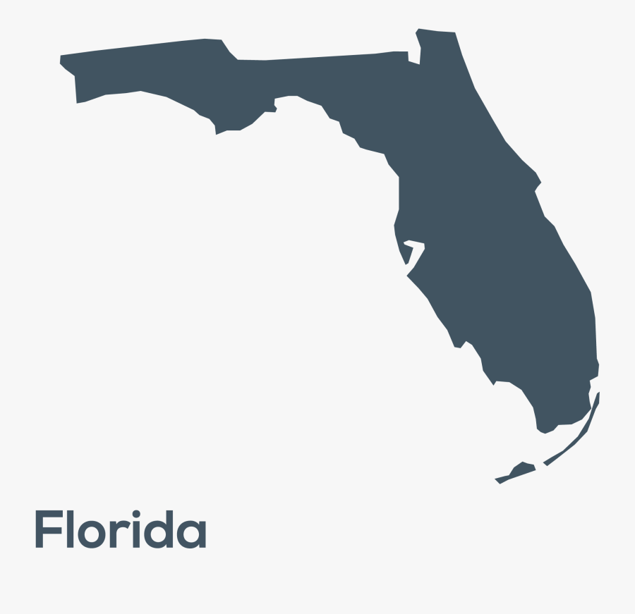 U S States Shapes - Florida Map Icon, Transparent Clipart