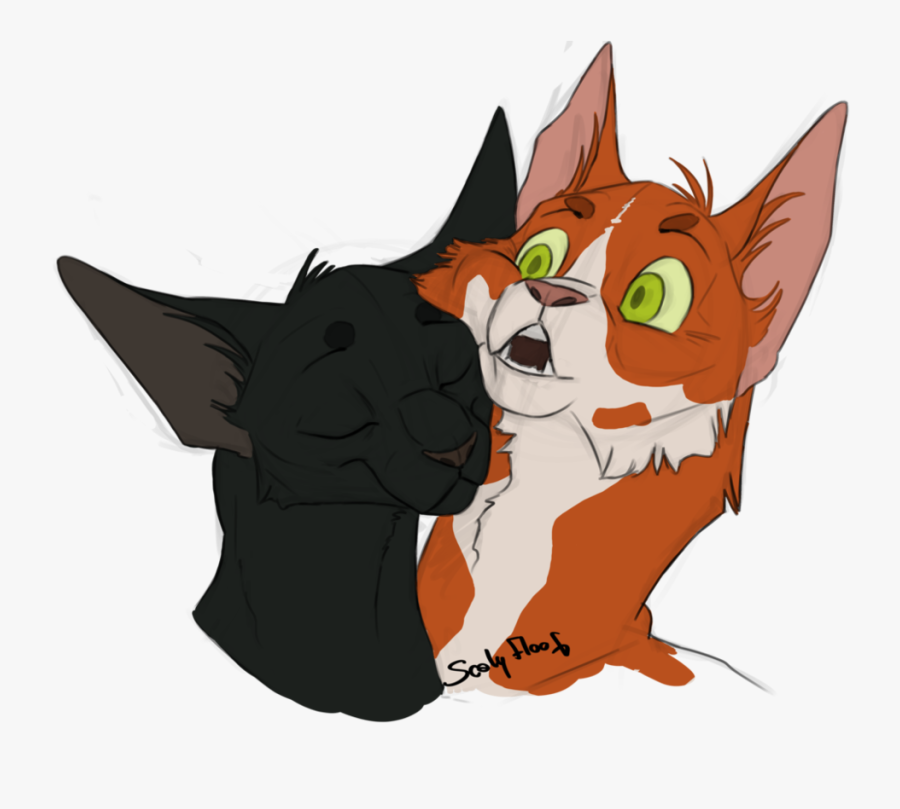Svg I Love These Two - Warrior Cat Hollyleaf And Fallen Leaves, Transparent Clipart