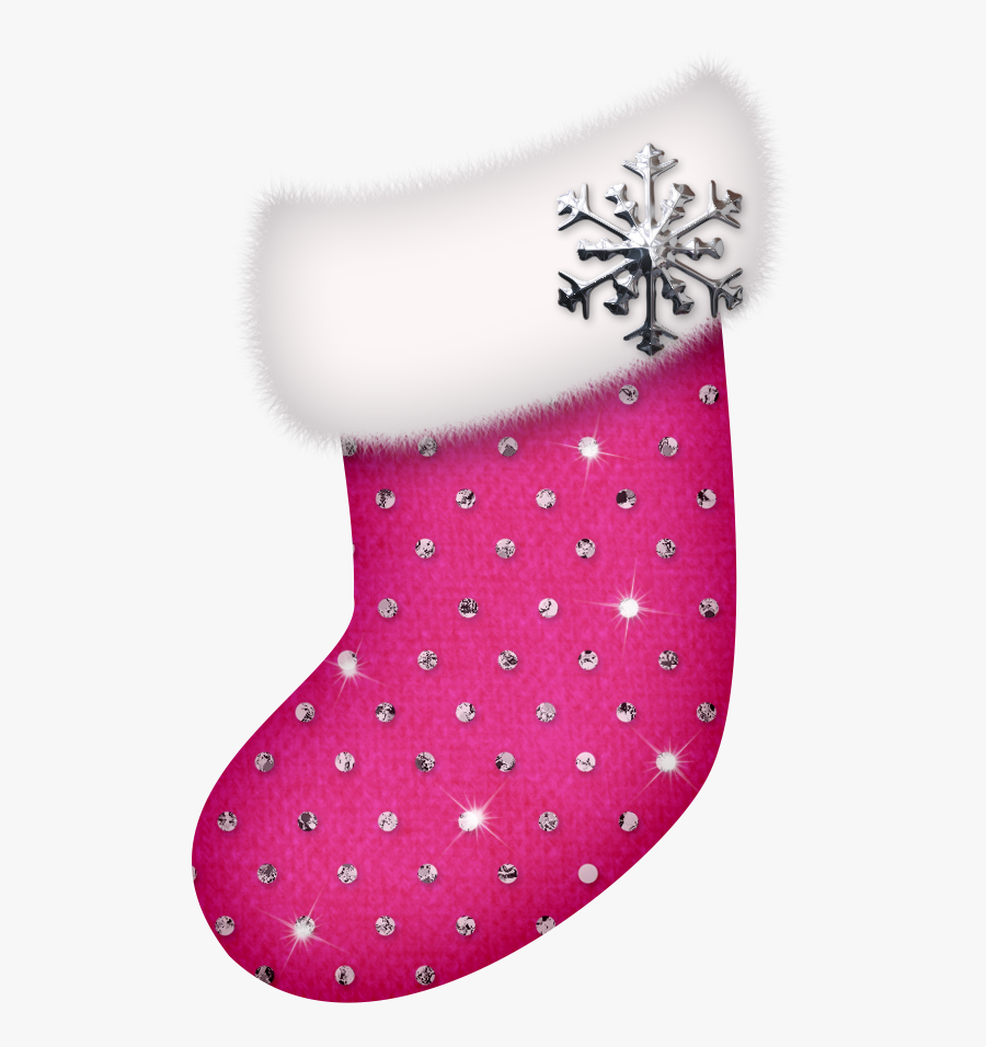 Pink Christmas Stocking Png, Transparent Clipart