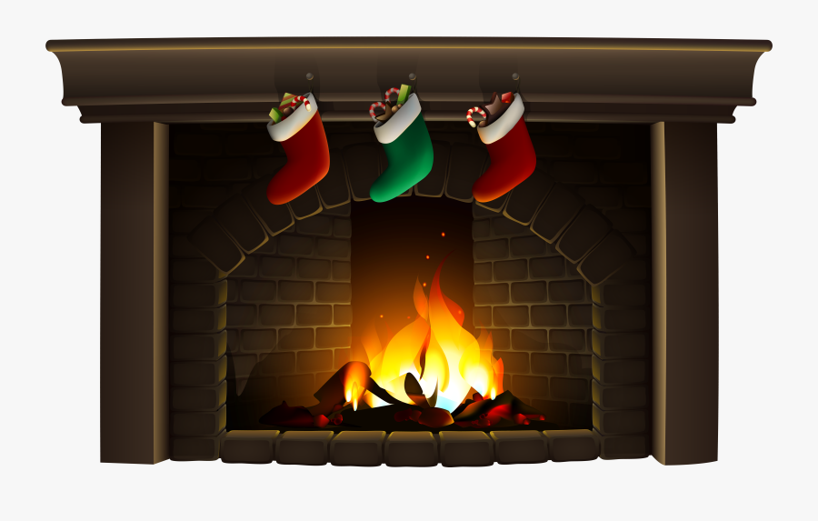 Christmas Fireplace Transparent Background, Transparent Clipart