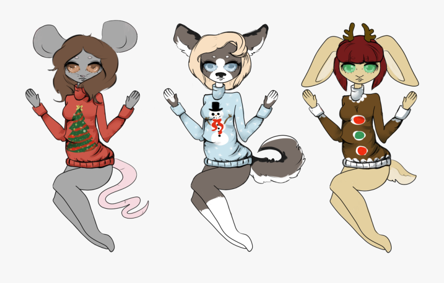Ugly Christmas Sweater Adopts - Cartoon, Transparent Clipart