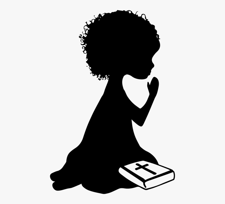 First Communion Catholic Girl Praying - Cartoon First Communion Girl, Transparent Clipart