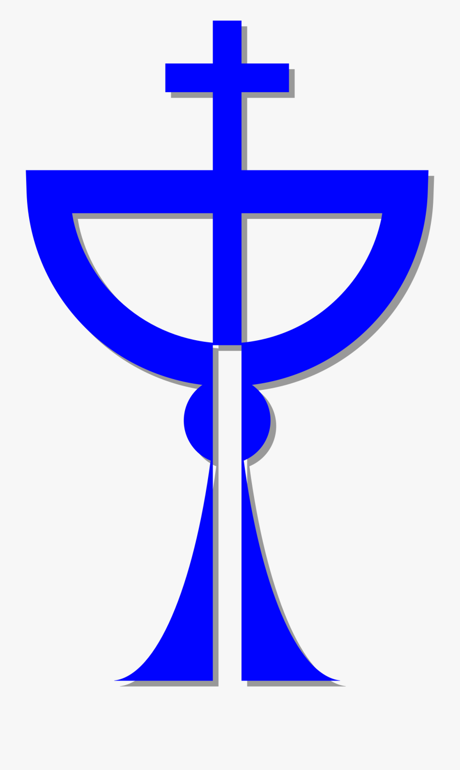Symmetry,area,text - Chalice And Cross Hd, Transparent Clipart