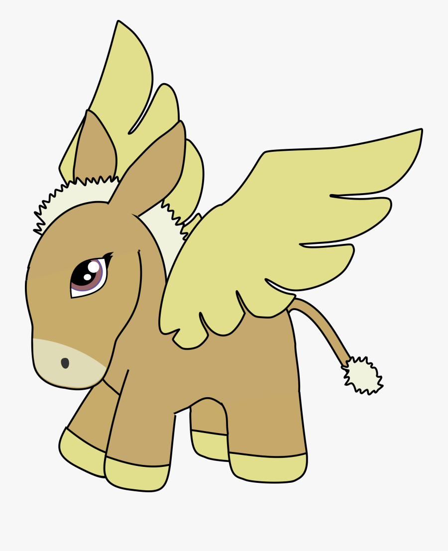 Cute Horse Clipart 25, - Donkey Flying Clipart, Transparent Clipart