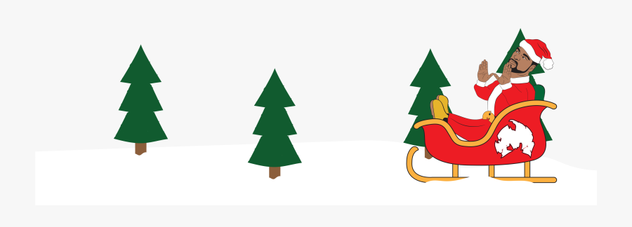 Method Man Sled - Christmas Tree, Transparent Clipart