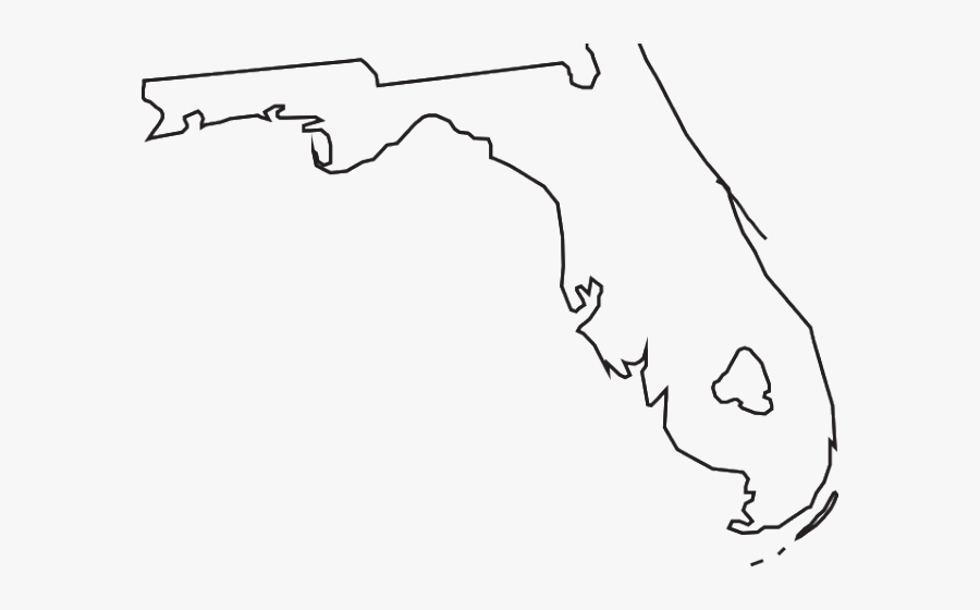 Clip Art Outline Of Florida, Transparent Clipart