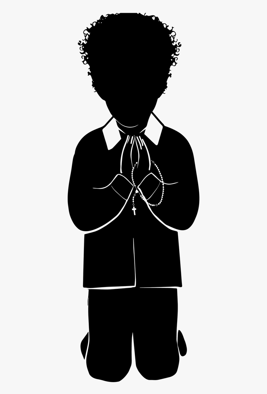 First Communion Catholic Boy Praying - Illustration, Transparent Clipart