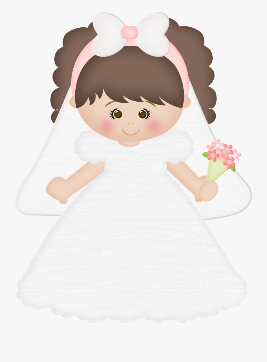 Casamento Girl Clipart, Clip Art Pictures, First Communion, - Noivinha Minus, Transparent Clipart