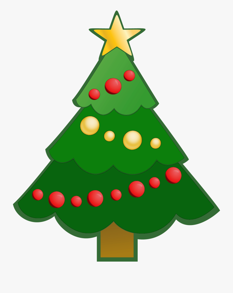 Christmas - Tree - With - Presents - Clipart - Cute Christmas Tree Png, Transparent Clipart
