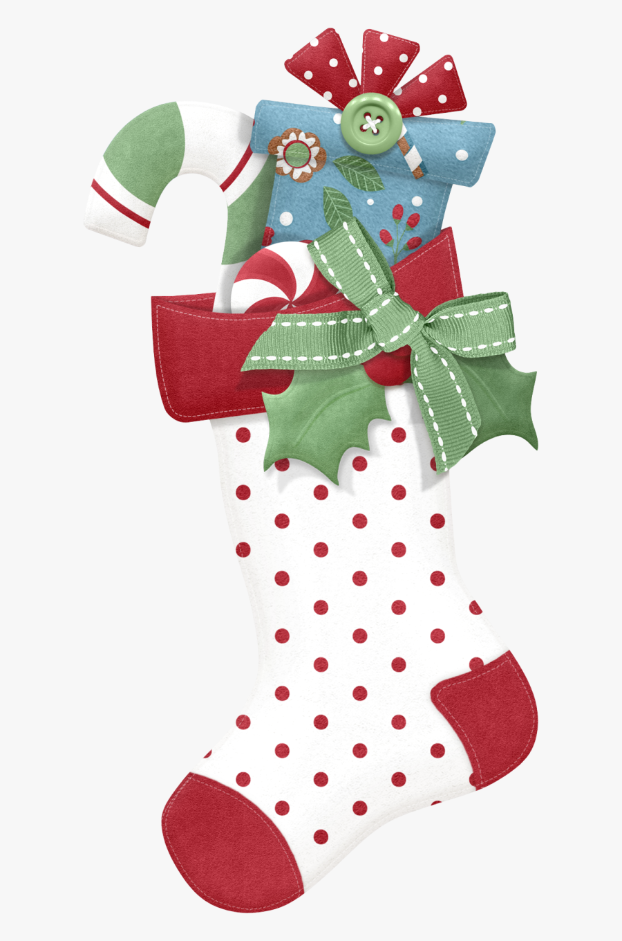 Transparent Christmas Socks Png - Bonecos De Natal Com Moldes, Transparent Clipart