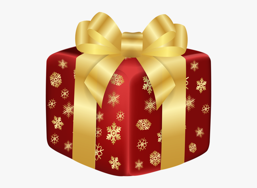 Christmas Red Gift Png Clip Art Image - Gold Christmas Gift Box Clip Art, Transparent Clipart