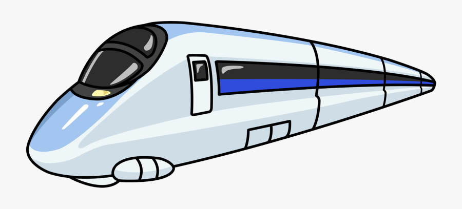 Bullet Train Clipart - High Speed Rail Cartoon, Transparent Clipart