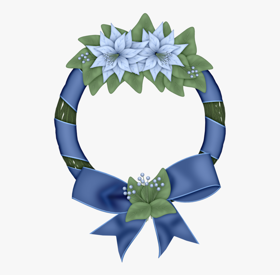 Blue Christmas Wreath * Christmas Stockings, Christmas - Adornos De Navidad En Png, Transparent Clipart