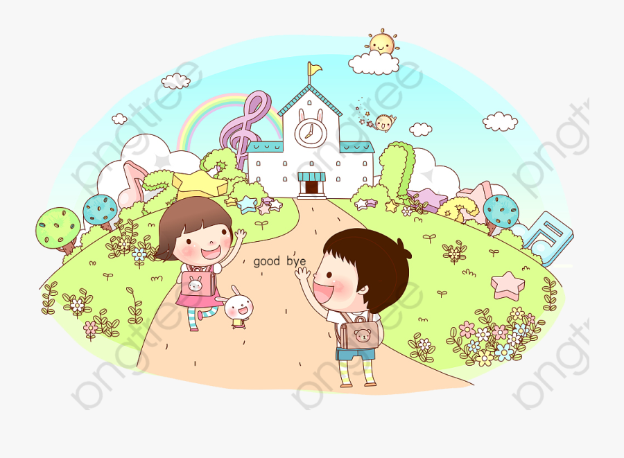 Goodbye Clipart School - 中午 好 英文, Transparent Clipart