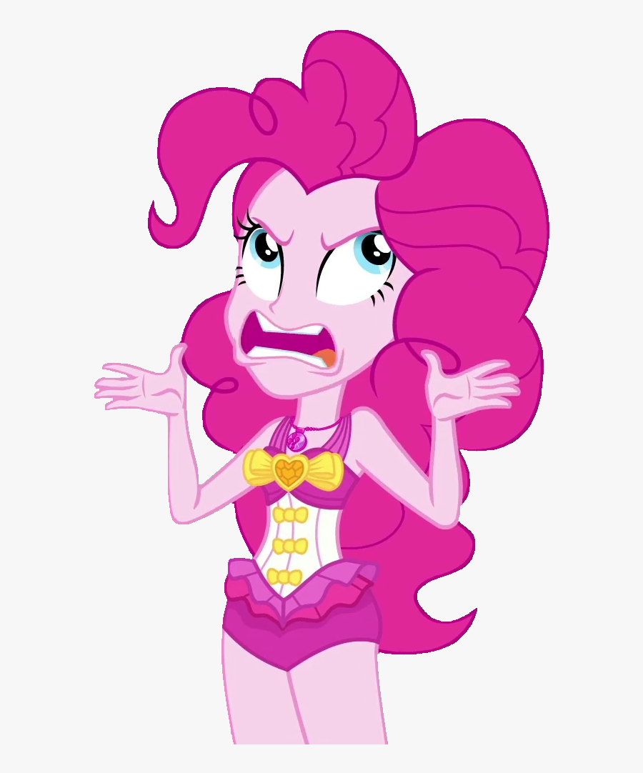 Vector Clothes Animated - Equestria Girls Pinkie Pie Angry, Transparent Clipart