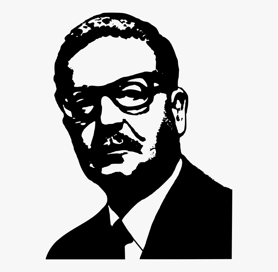 Salvador Allende Outline 56th President Of The Senate - Salvador Allende Gossens, Transparent Clipart