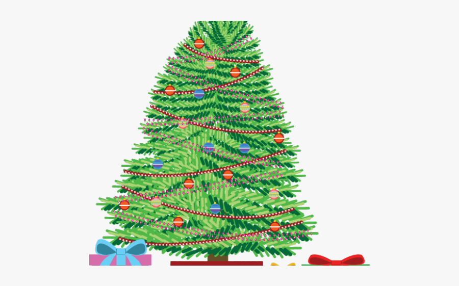 Christmas Tree With Presents Clipart - Christmas Tree, Transparent Clipart