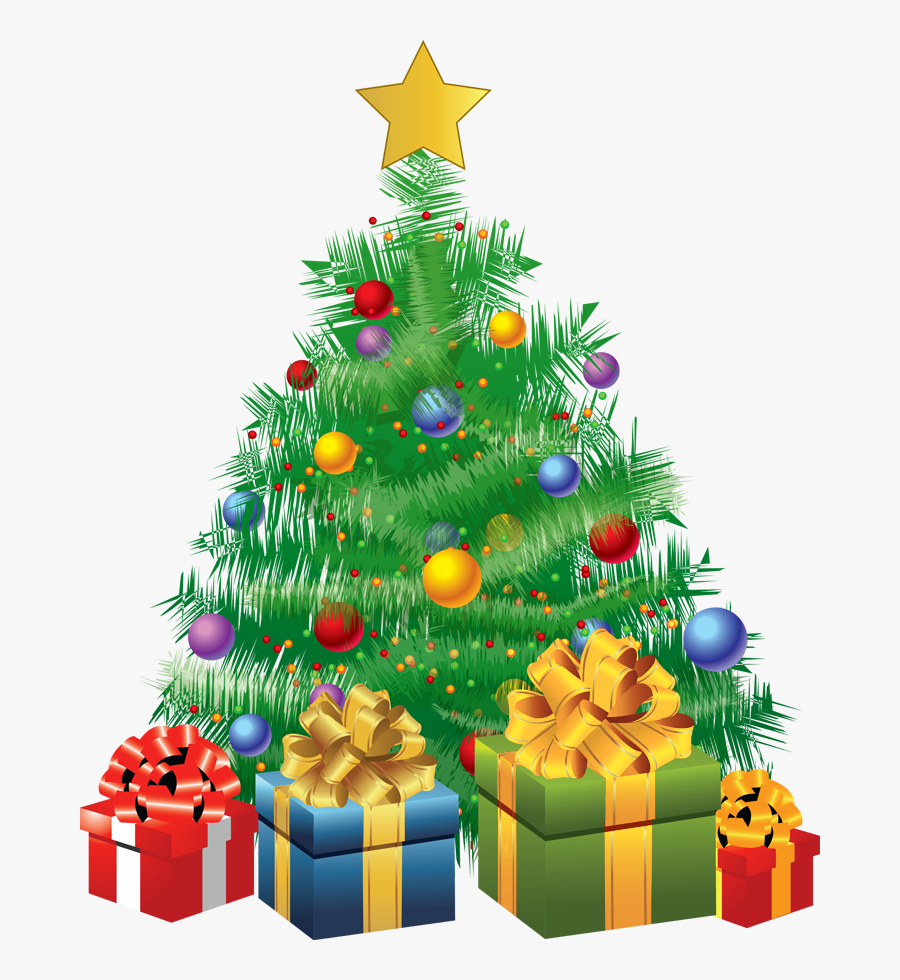 Transparent Christmas Green Tree With Gifts Png Picture - Christmas Tree With Gifts Transparent, Transparent Clipart