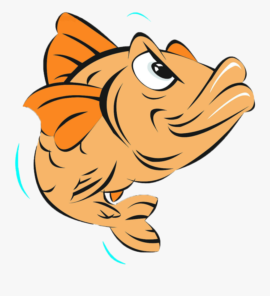 Free Fish Cartoon Clip Transparent Stock - Angry Cartoon Fish Clipart, Transparent Clipart