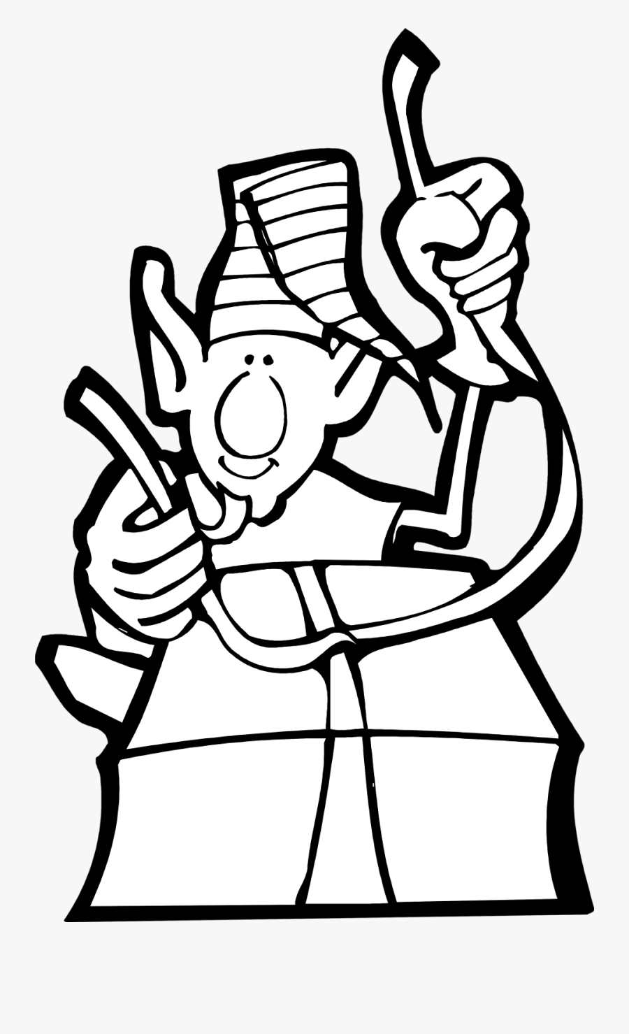 Clipart Present Wrapped Present - Wrapping Gifts Clipart Black And White, Transparent Clipart