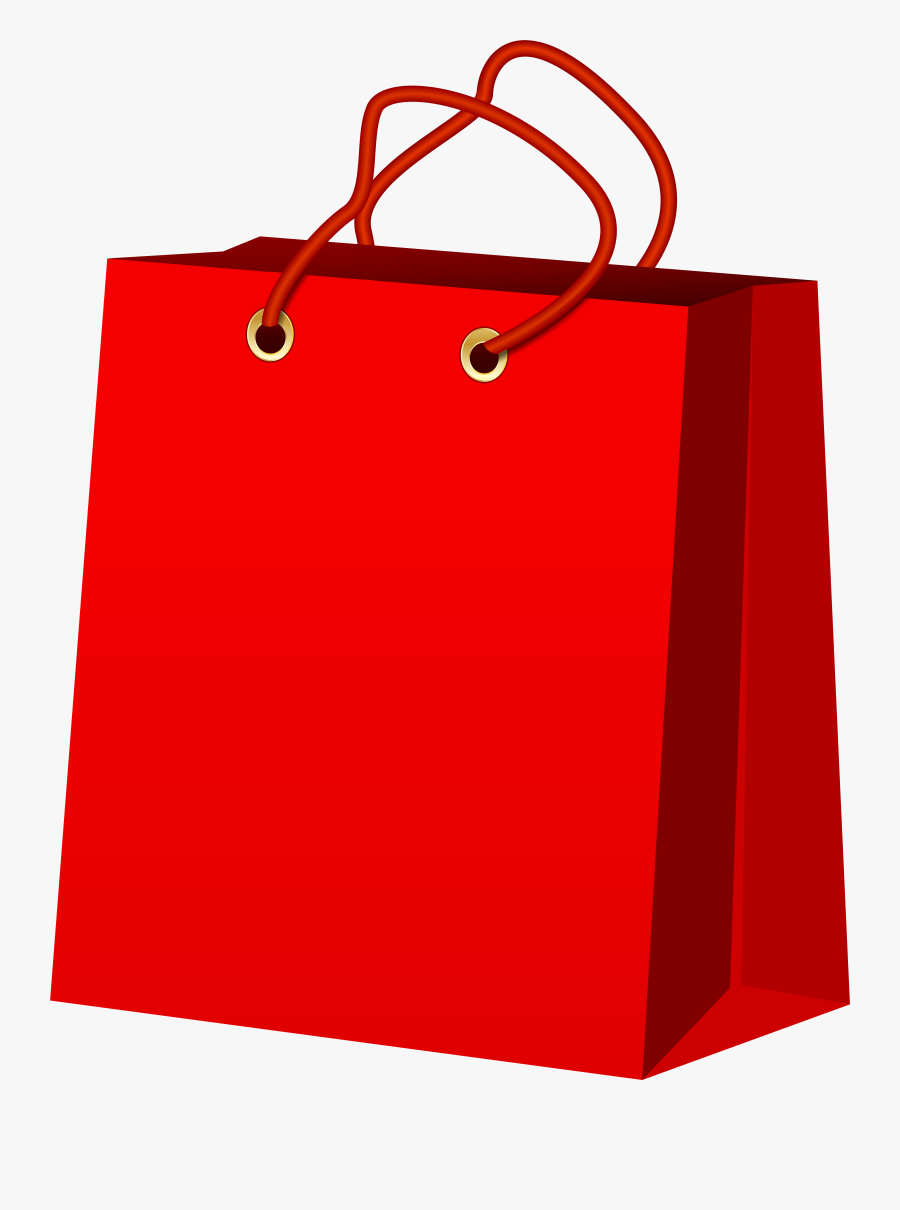 Red Gift Bag Png Clip Art, Transparent Clipart