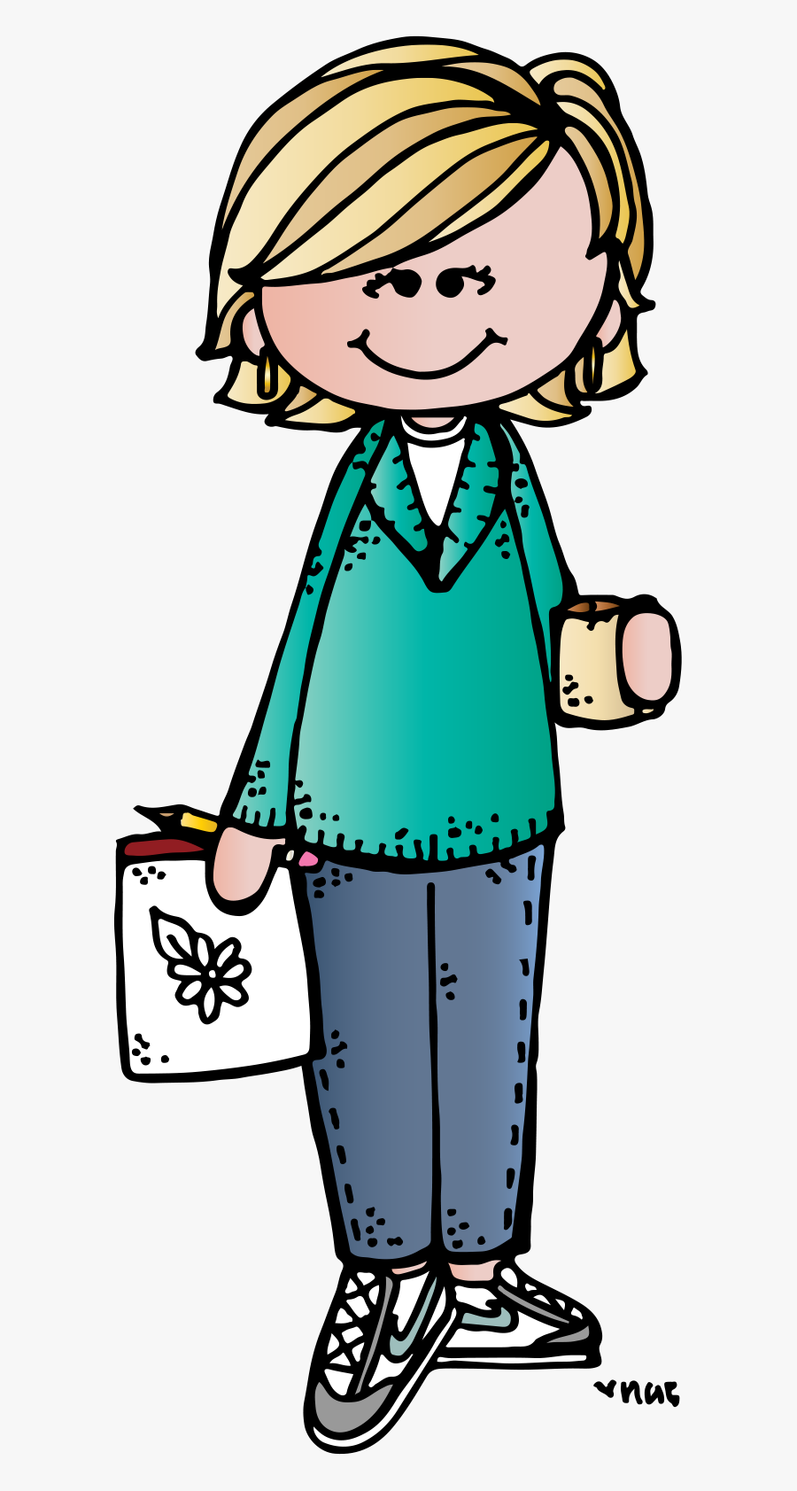 Maestra Dibujo - Dibujo De Una Maestra, Transparent Clipart