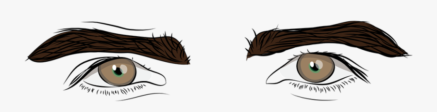 Clip Free Transparent Eyebrows Free Vector - Male Eyes Transparent Background, Transparent Clipart