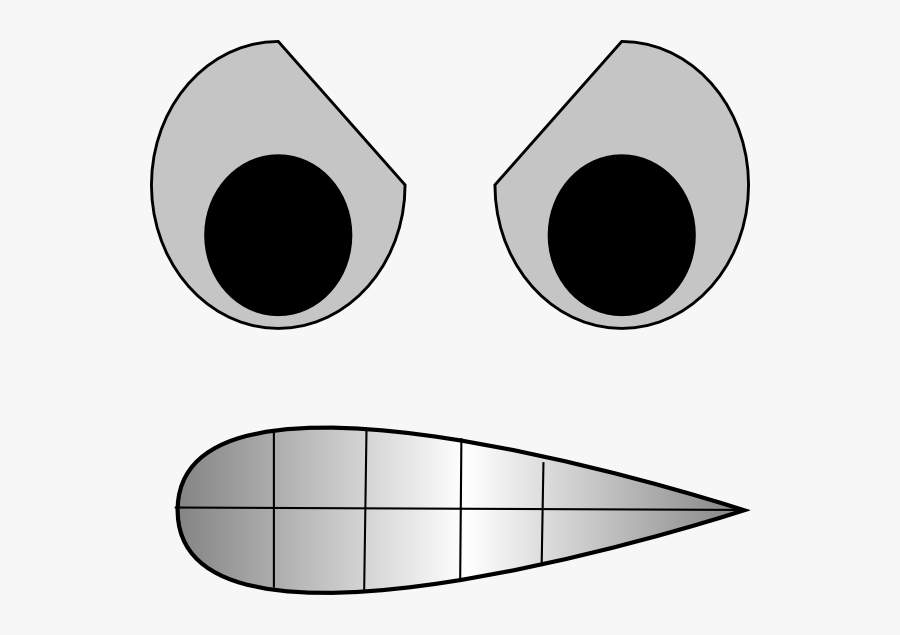 Angry Eyes With Mouth Svg Clip Arts - Eyes And A Mouth, Transparent Clipart