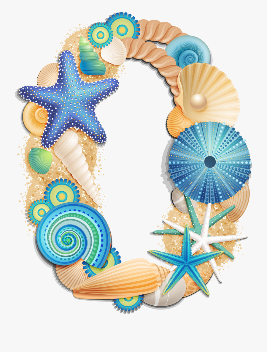 Transparent Number Zero Sea Style Png Clipart Picture - Sea Shells Numbers Clipart, Transparent Clipart