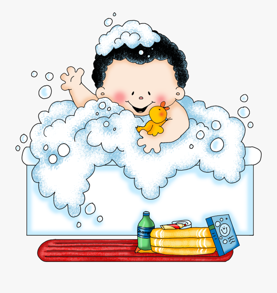 Transparent Bubble Bath Png - Bath Baby Clipart Free , Free Transparent Cli...