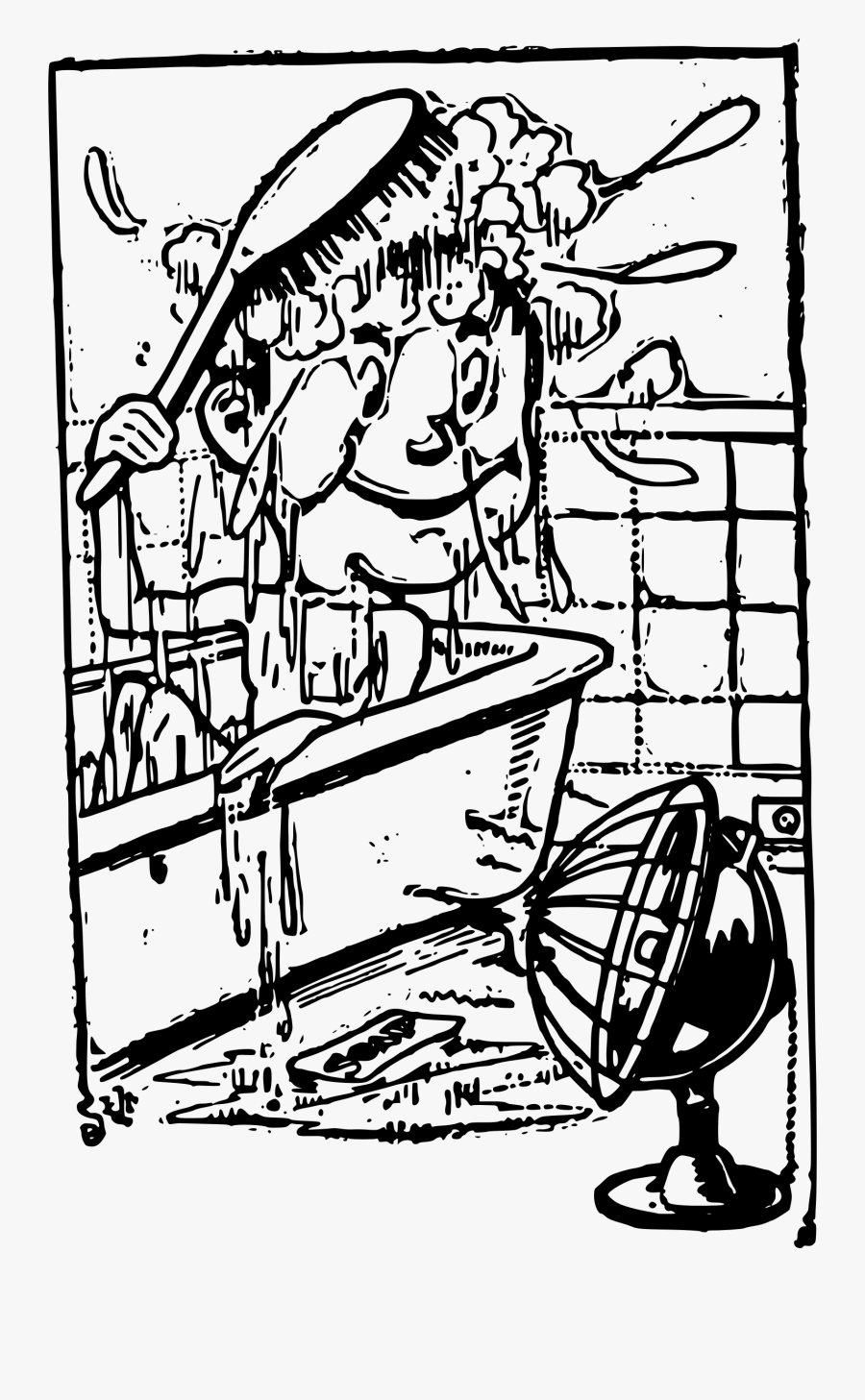 Splish, Splash Bath Time - Clip Art, Transparent Clipart