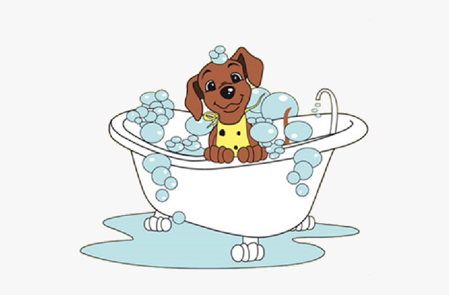 Dog In Bathtub Clipart - Dog In Bath Clipart, Transparent Clipart