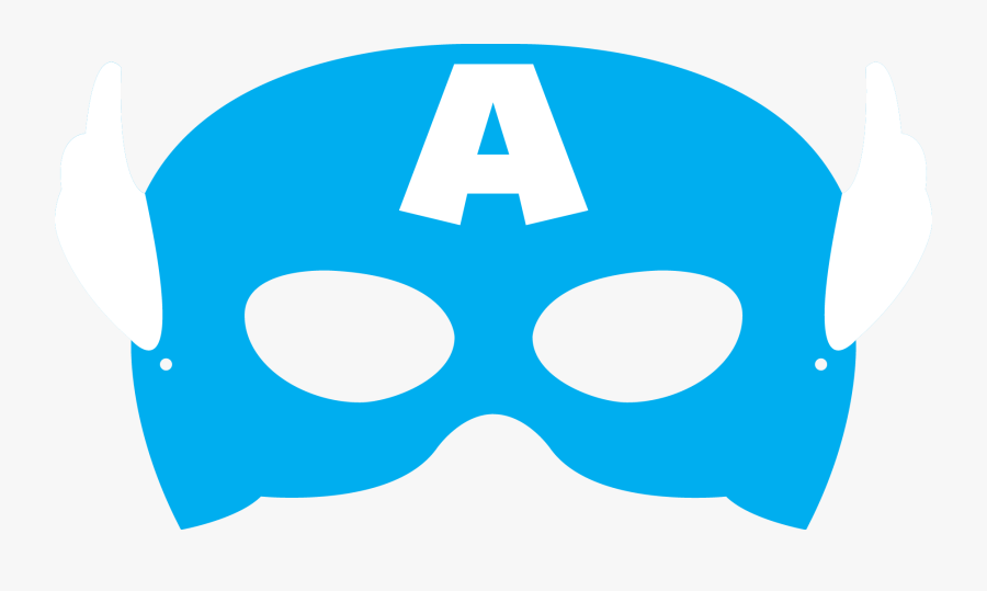 Mask Clipart Captain America - Captain America Printable Mask Template, Transparent Clipart