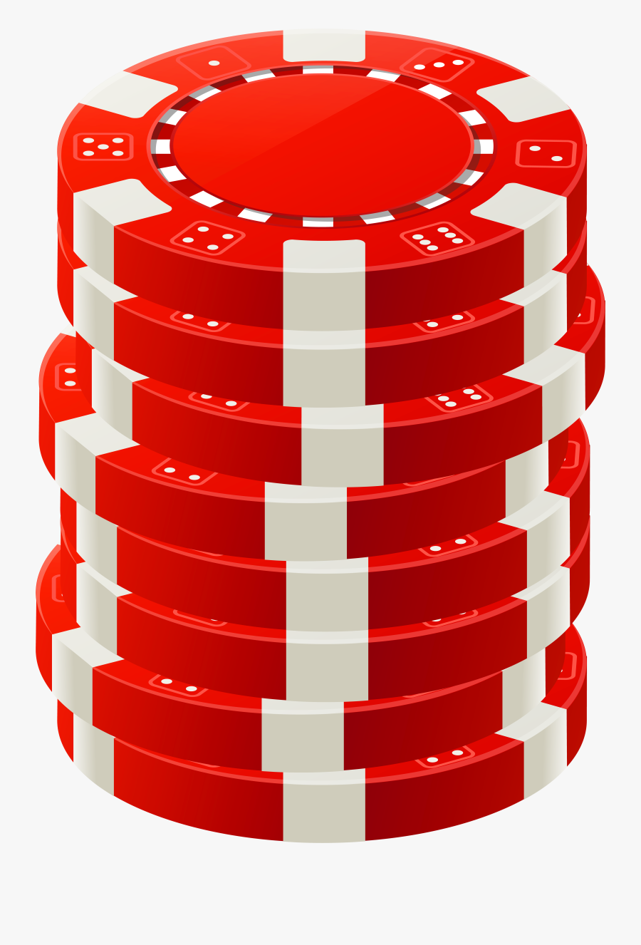 Red Poker Chips Png Clip Art - Poker Chips Clipart Png, Transparent Clipart