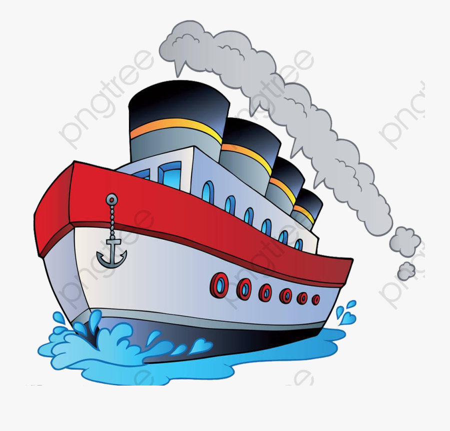 Marine Ship, Ship Clipart, Cartoon Ship, Sea Patrol - Steamboat Cartoon, Transparent Clipart