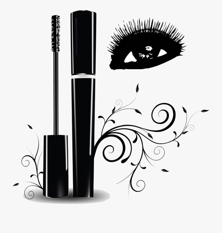 Extensions Brush Clip Art - Makeup Brush Clipart Black N White, Transparent Clipart