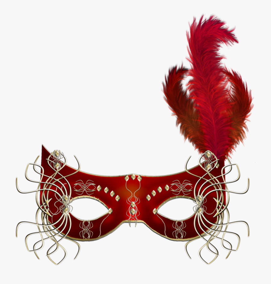 Red Masquerade Mask Transparent Png, Transparent Clipart