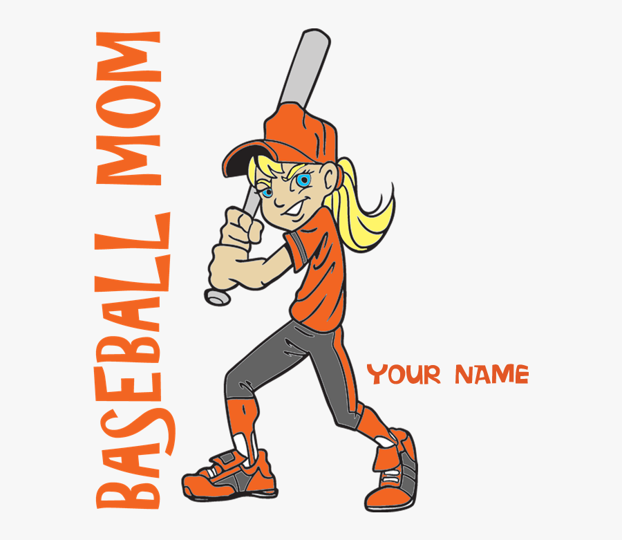 Personalized Baseball Mom Throw Blanket Clipart , Png - Red Softball Bat Cartoon, Transparent Clipart